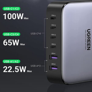 Ugreen 200W Desktop Charger met 6 poorten