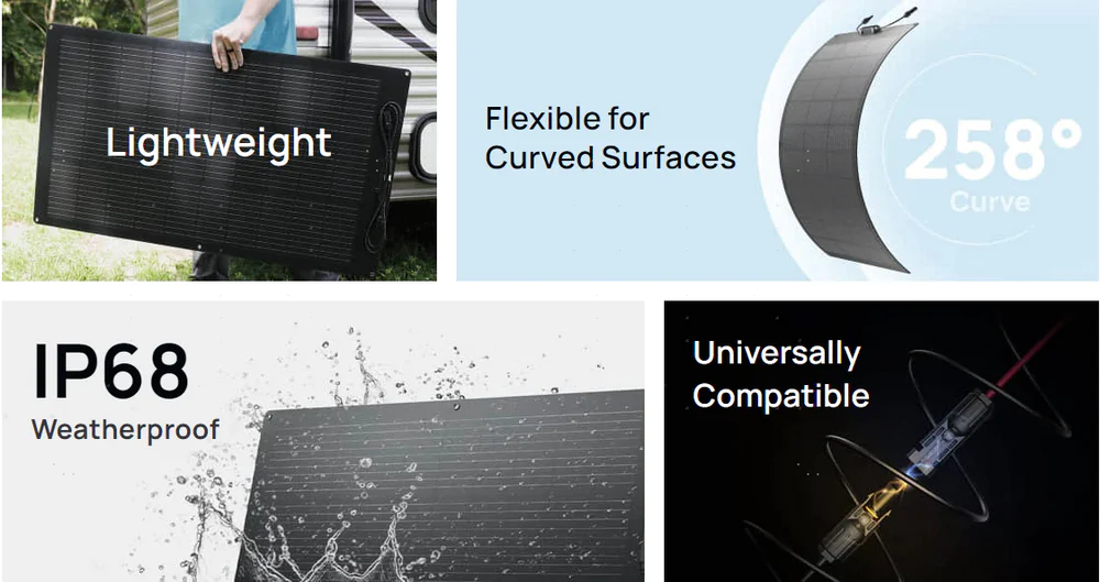 Ecoflow 100W Flexible Solar Panel belangrijkste eigenschapen
