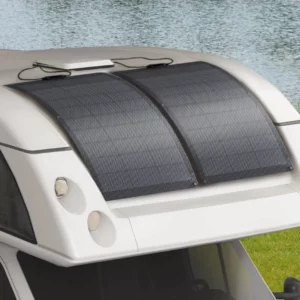 Ecoflow 100W Flexible Solar Panel op camper gemonteerd