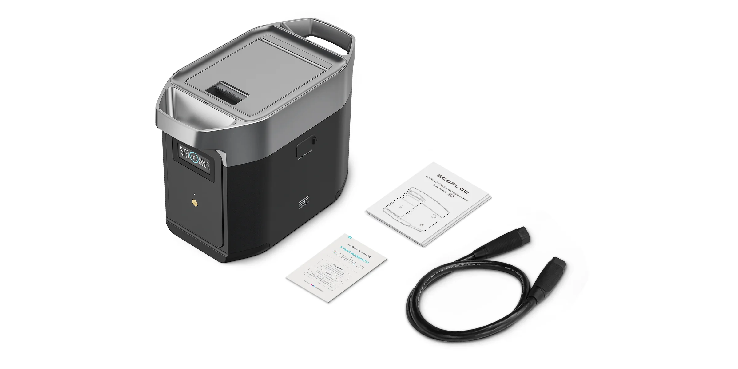 Ecoflow Delta 2 Extra Battery in de verpakking