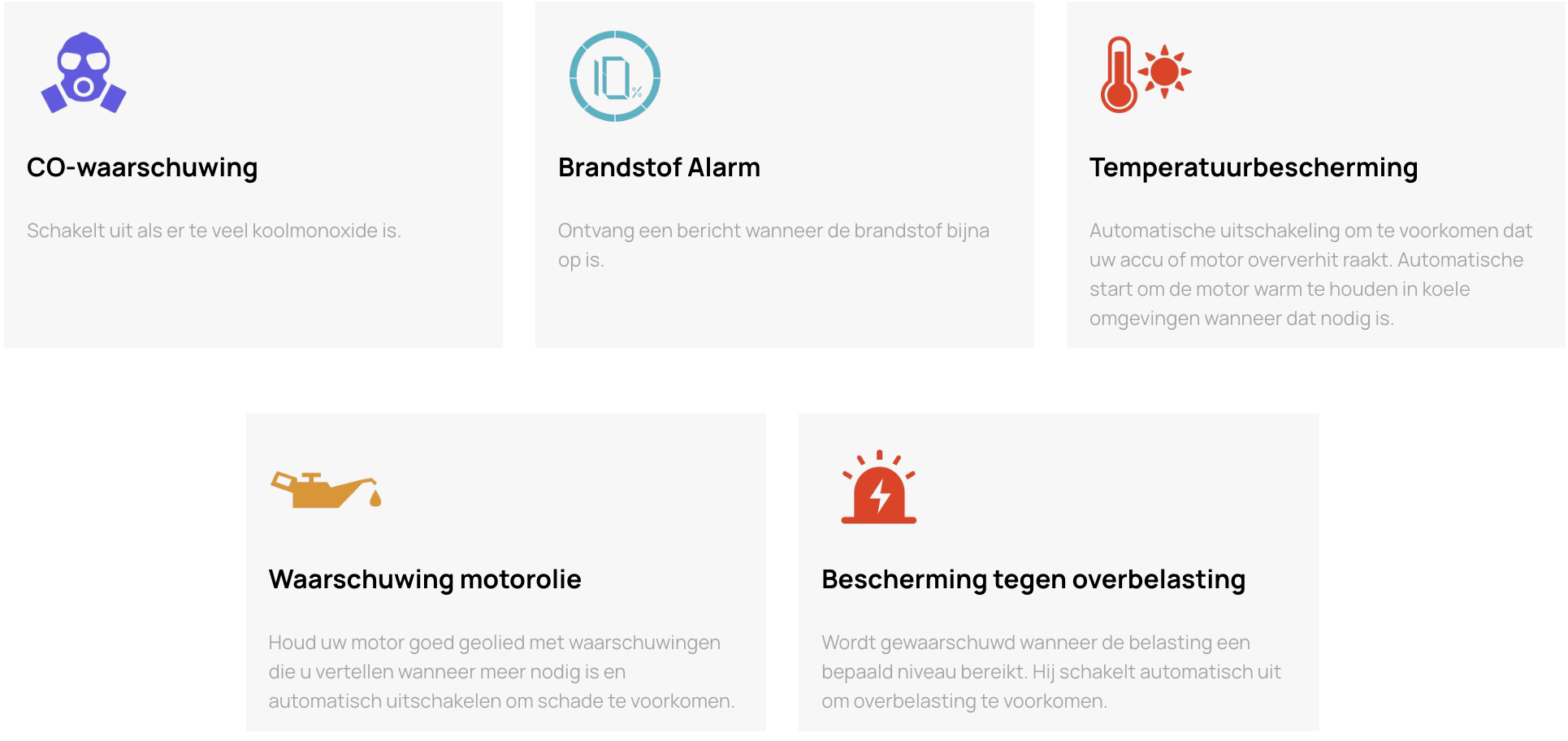 Smart Generator (Dual Fuel) Veiligheid