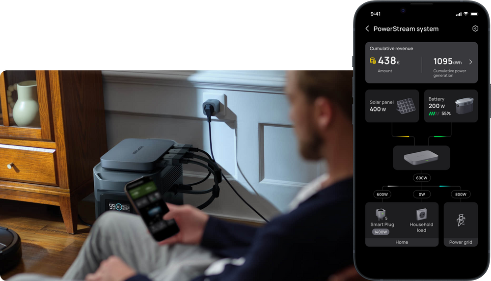 Bediening via de Ecoflow App