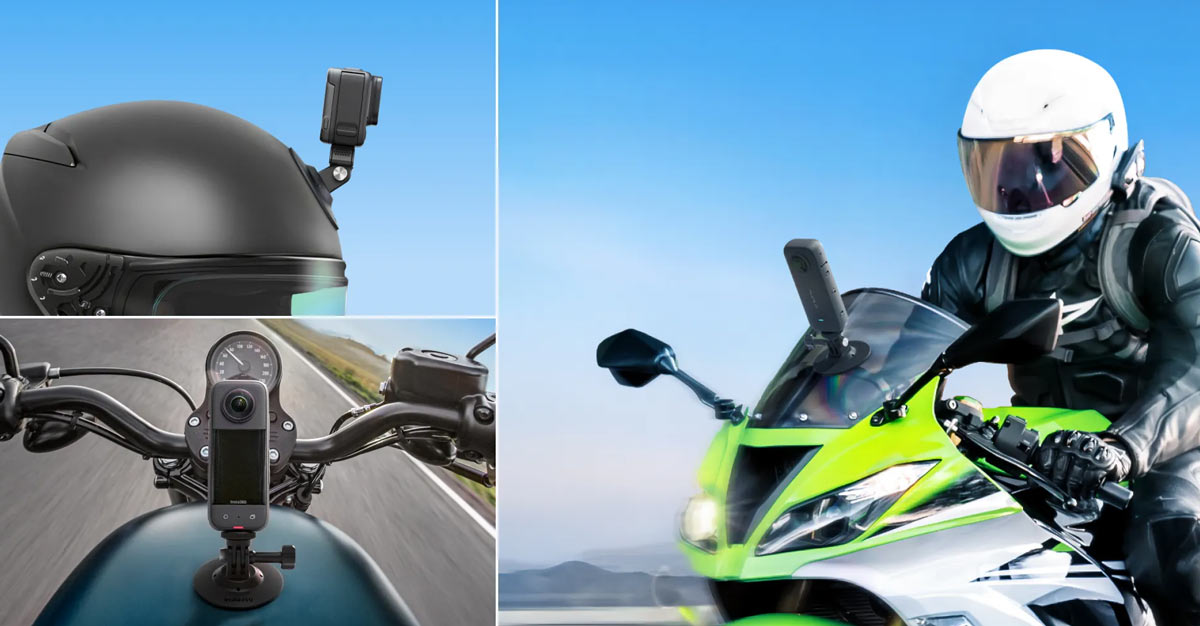 Insta360 X4 Motorcycle Kit XXL montage mogelijkheden