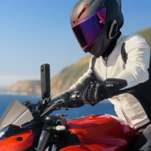 Insta360 X4 Motorcycle Kit XXL montage op stuur van de motor op een scooter gebruiken