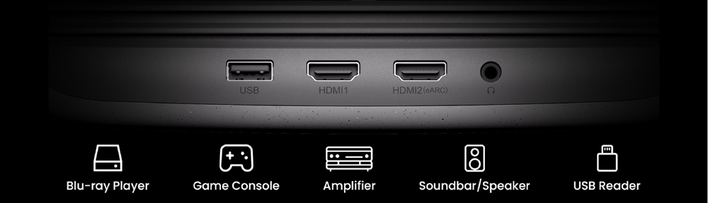 JMGO N1S Ultimate connectiviteit en aansluitingen