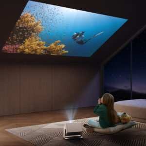 XGIMI HORIZON S Pro projecteren op een schuine wand, plafond, muur of dak