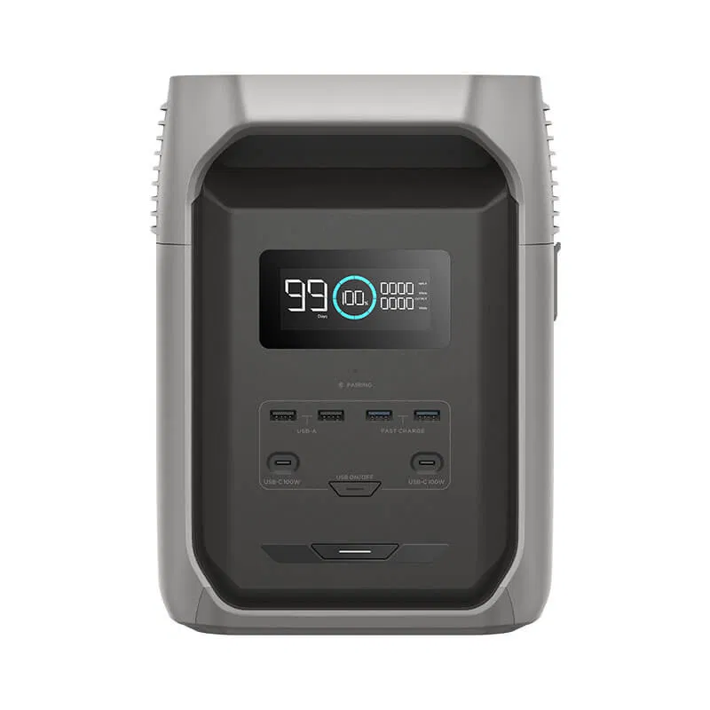 EcoFlow DELTA 3 (1500Wh) spatwaterdichte powerstation vooraanzicht