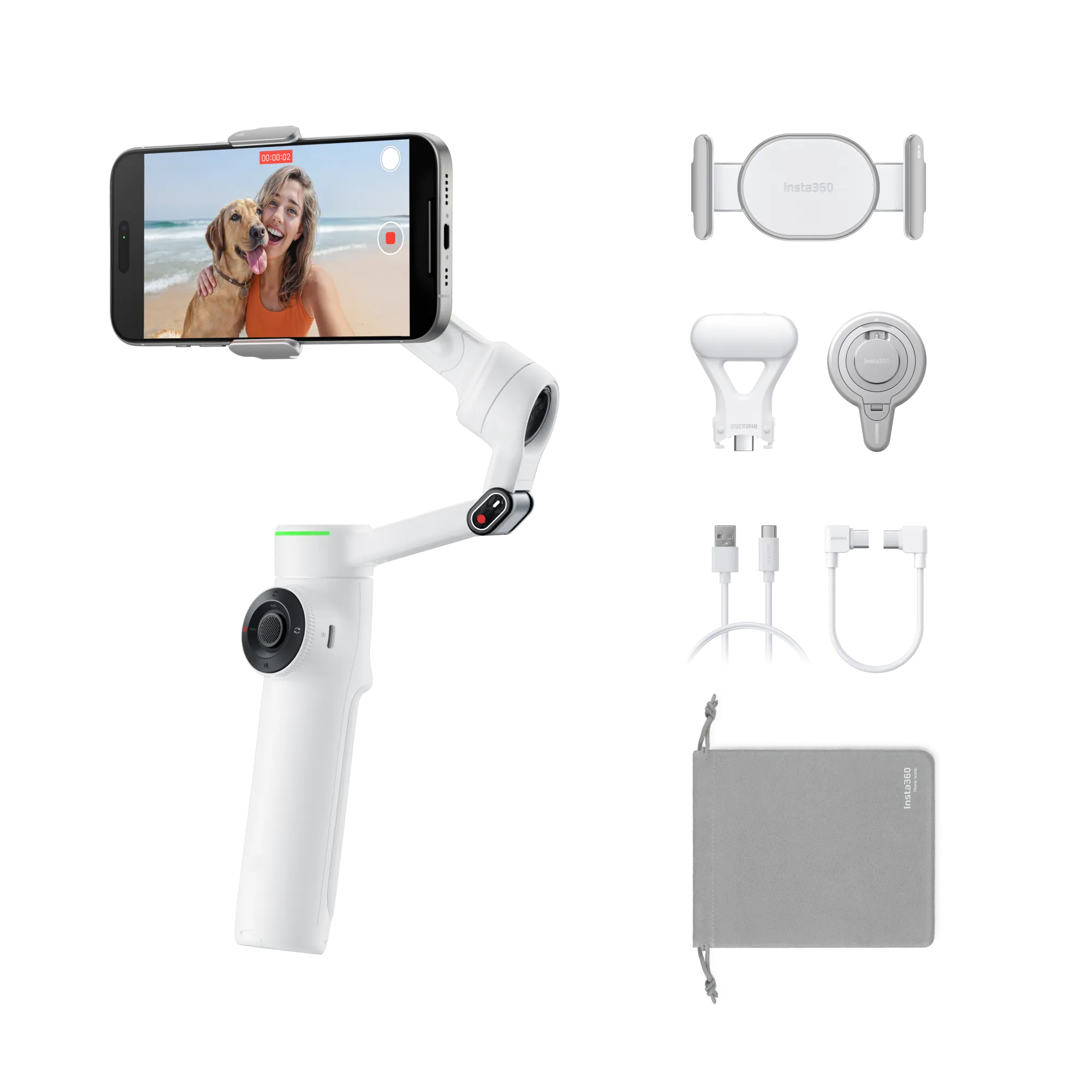Insta360 Flow 2 Pro Creator Bundle White in de doos