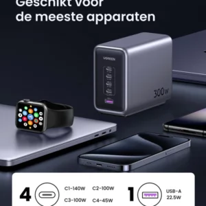 UGREEN 300W Desktop Charger geschikt voor elk apparaat